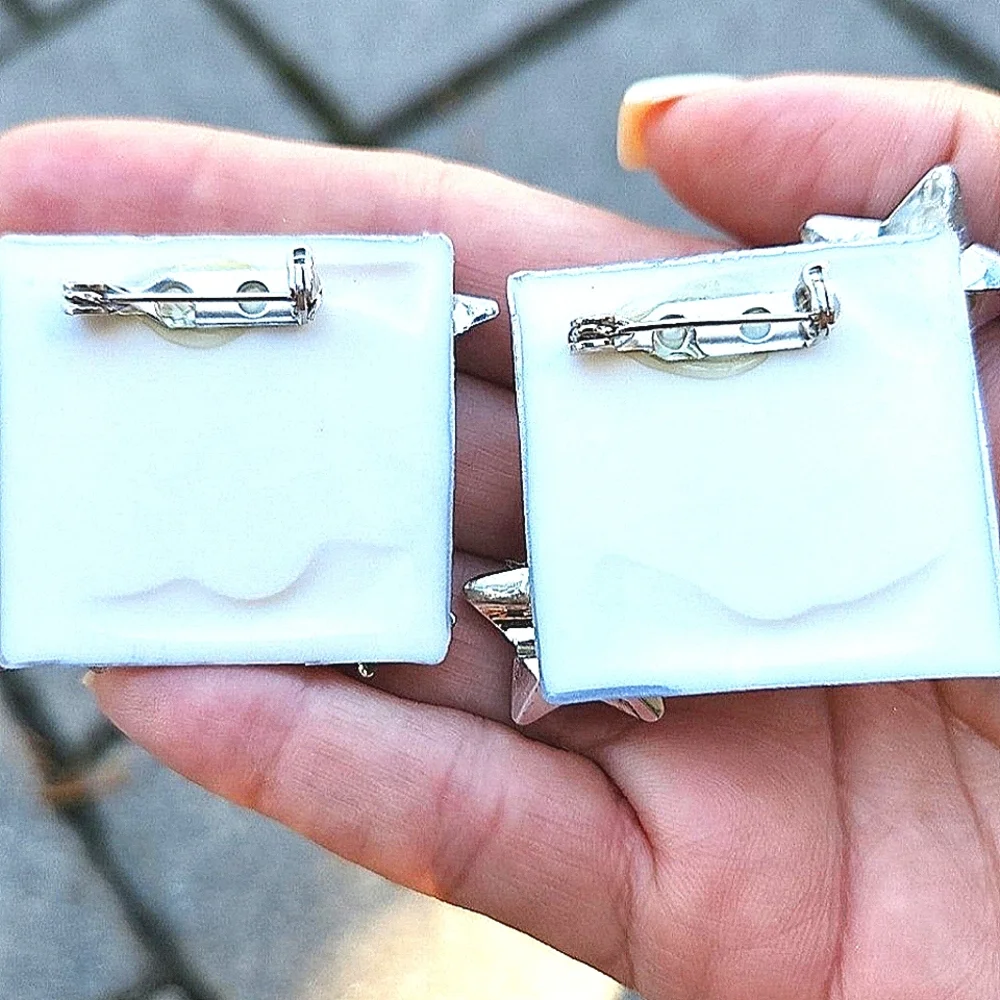 Pair Of Mixed Media Patriotic Flag Pins